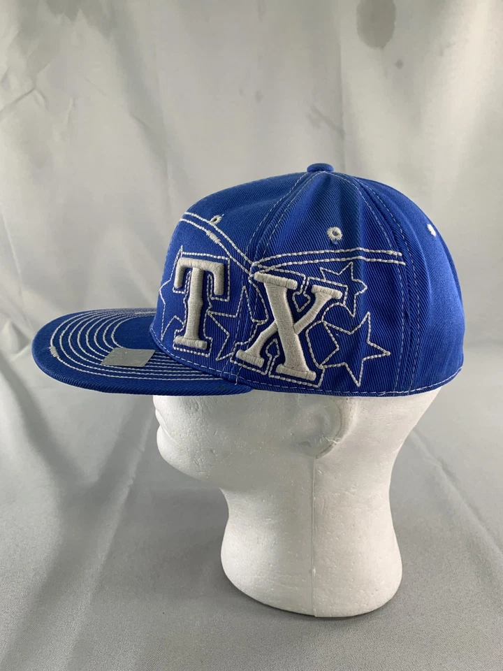 Texas TX шляпа крышка резинке мужской маленький синий белый вышитые звезды подкова - Изображение 2 из 4