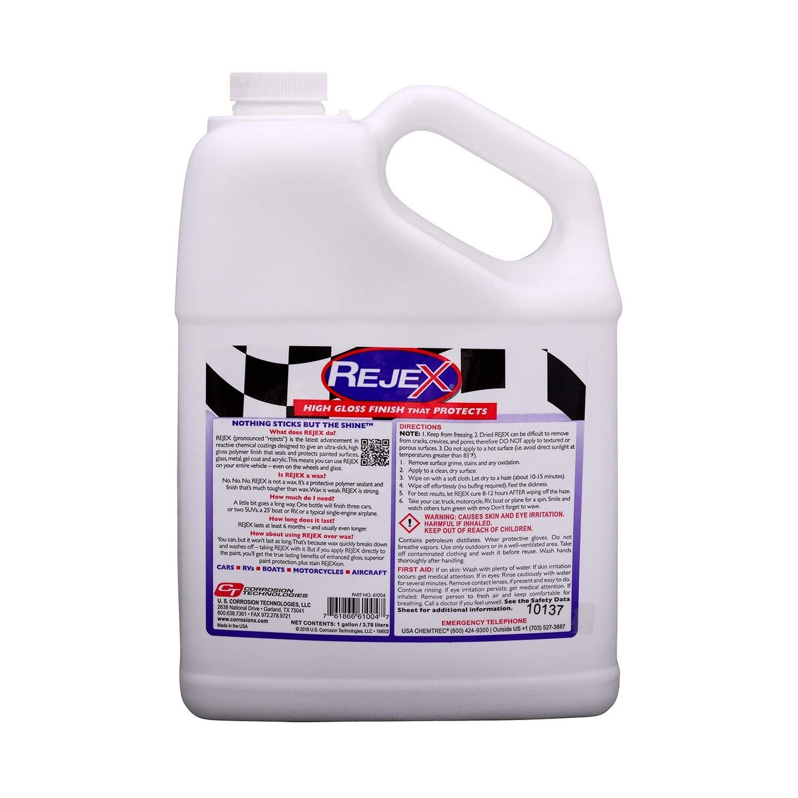 Corrosion Technologies RejeX 61004 (1 gallon) – High Gloss Finish That Pro