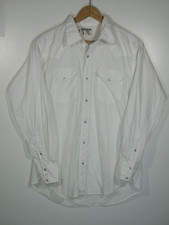VTG Mens Ruddock Western Pearl Snap Shirt Sz M Large, Long Tails long Sleeves