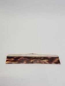 Sterling Silver & Tortoise Shell Comb Vintage 