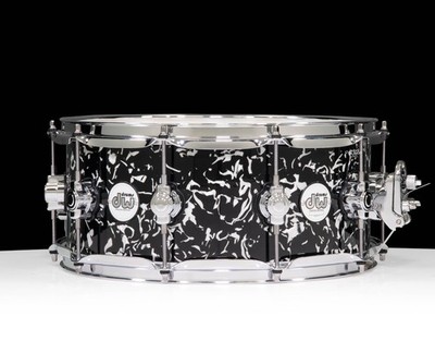 DW Design Series 6x14 Maple Snare Drum - Black Lightning
