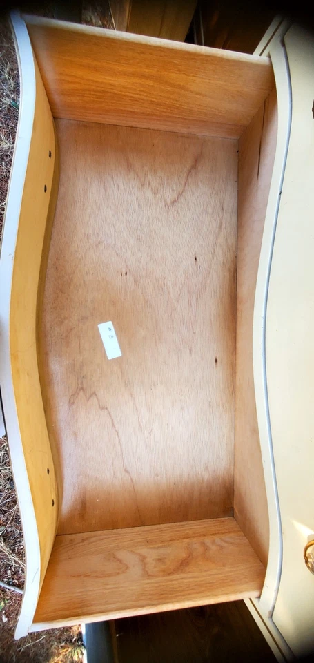 Antiguo tocador lencería Fr Provincial de 5 cajones y tocador de 6 cajones con juego de espejos Foto 2 de 4