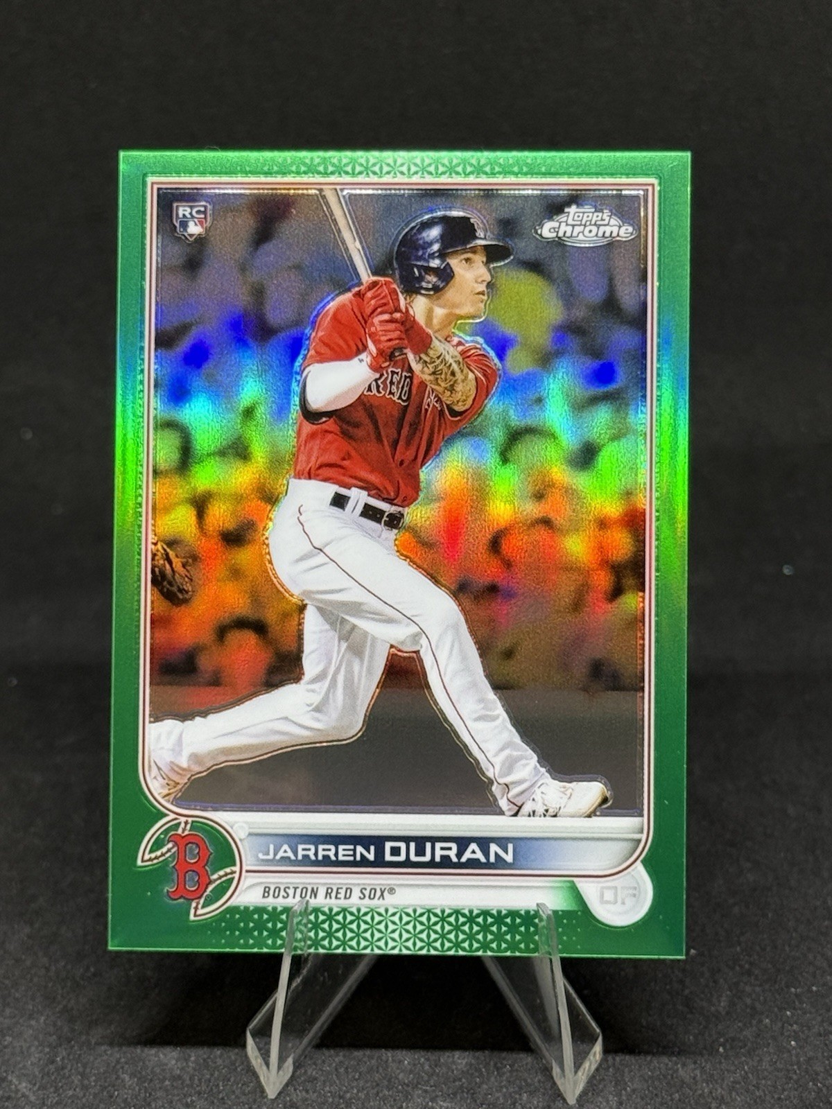 2022 Topps Chrome TRUE GREEN Refractor /99 Jarren Duran #113 Rookie RC