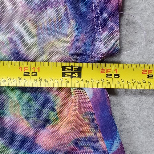 Chicos Watercolor Double Layer Mesh High-lo Tunic Tee Top Size 3 XL - Picture 7 of 10
