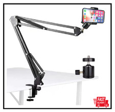 Overhead Video Phone Mount Articulating Arm Cell Phone Holder Webcam Stand Lazy