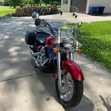 For Honda Shadow Phantom Spirit VT1100 750 18"x16" Windshield 7/8" 1" Handlebar