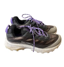 Merrell Moab Speed Gore-Tex Hiking Shoes Womens Size 9 Purple Trail Sneakers
