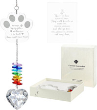 Dog Memorial Gifts for Loss of Dog, K9 Pet Memorial Crystal Suncatcher,Pet Passi