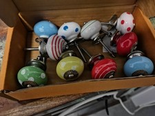 Vintage Keramik Möbel Knöpfe von Mango Tree Knobs - 10 x handbemalt  NEU OVP.