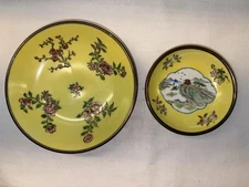 Pair Of Vintage Japanese Porcelain Ware Bowl Trinket Dishes T.F.F. Hong Kong