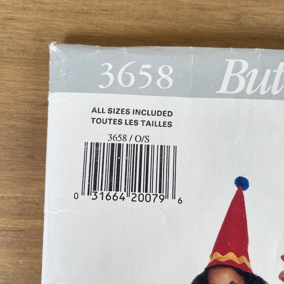 3658 Butterick SEWING Pattern Toddler Costumes Clown Witch Pumpkin Pullover 1994 - Image 2 of 4