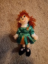 Kiddiefun Dublin Ireland Soft Doll 7.5" Girl in Green Irish Dance Dress