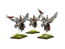 BRETONNIA PEGASUS KNIGHTS 3 28mm dipinto WARHAMMER FANTASY IL VECCHIO MONDO