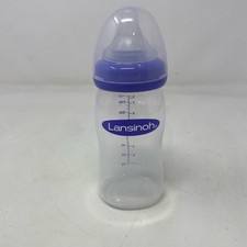 Lansinoh NaturalWave Baby Bottle 8oz Blue/Clear Single