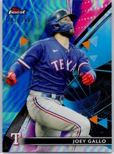 2021 Topps Finest Purple Refractor #28 Joey Gallo #/250 Texas Rangers