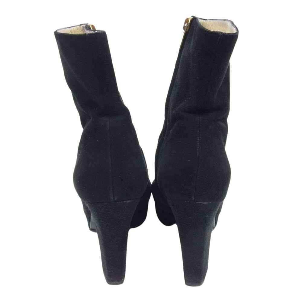 Saint Laurent Short Boots Shoes EU 37 US 7 Suede Black Authentic thumbnail 10