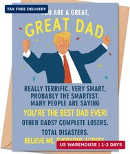 Funny Father's Day Card Gift for Dad from Daughter Son Kids, Hilarious Dad Card