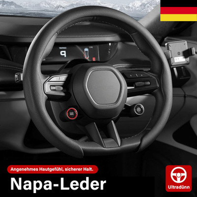 Für Volkswagen Scirocco 2008 - 2017 D-Form Lenkradbezug Leder Lenkradhülle