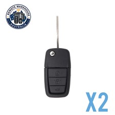 2 x To Suit Holden VE SS SSV SV6 Commodore Flip Key Blank Shell/Case/FOB