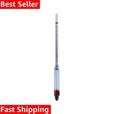 Clear Glass Alcohol Hydrometer: 0-200 Proof and Tralle for Accurate Measurement