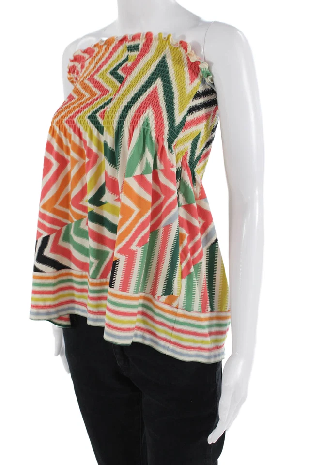 Camiseta sin mangas geométrica azteca multicolor BCBGMAXAZRIA para mujer talla M Foto 2 de 4