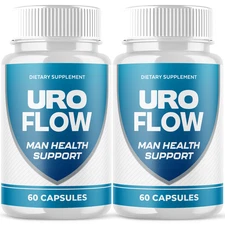 (2 Pack) Uro Flow for Men Prostate Health & Urinary Support Supplement 120 Caps