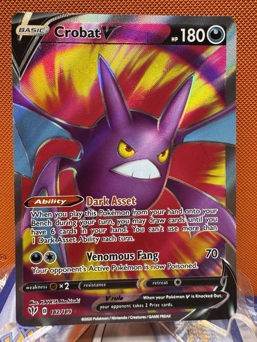 Crobat V - 182/189 - Full Art Ultra Rare - Darkness Ablaze