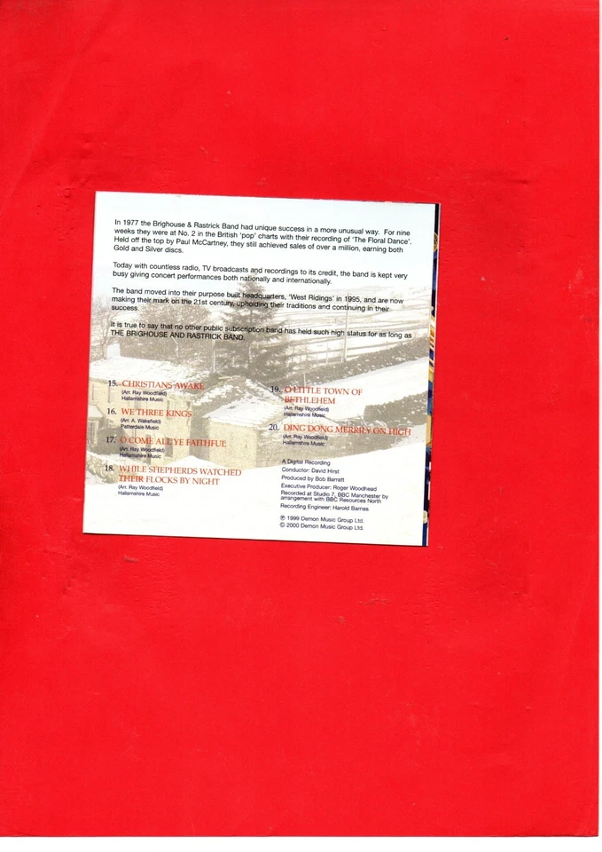 Brighouse & Rastrick Brass Band - Christmas Album - 2000 CD - Image 3 of 3