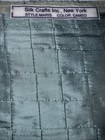 Silk Crafts Inc. New York 100% Silk Sample 17” Square Blue  Pintuck Check Maris — photo 3
