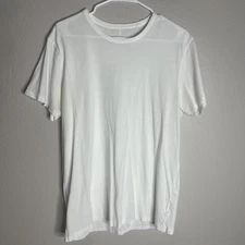 Rag & Bone Men's T Shirt Size Large White Cotton Classic Flame Short Sleeve Tee