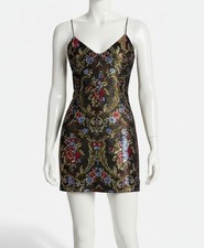 Alice + Olivia Women's Black Tayla Jacquard Mini Dress Size 6