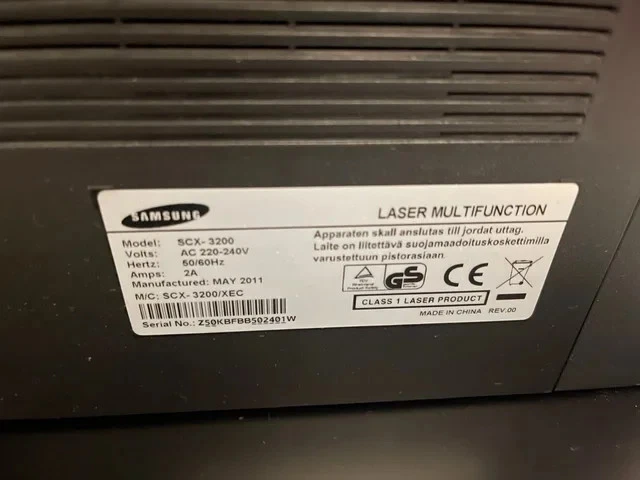 STAMPANTE SAMSUNG SCX 3200 USATA DA SISTEMARE MONOCROMATICA - Immagine 3 di 4