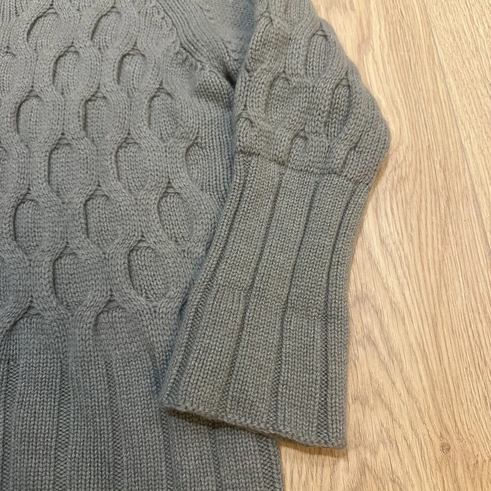 Auténtica chaqueta cárdigan suéter Agnona 2,5 k 100 % cachemir tejido con cable talla 42 EE. UU. 6 USADO EN EXCELENTE ESTADO Foto 3 de 4