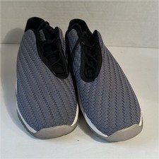 Jordan Future Boys' Woven Gray Black White Sneakers Lace Up Low Top Size 5.5Y