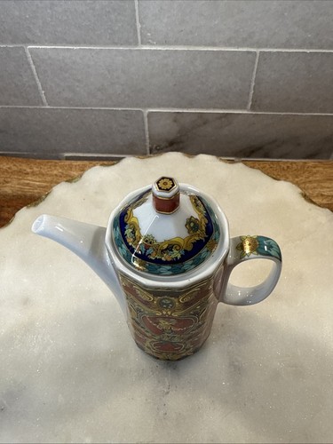 Versace Rosenthal Mini Caffettiera Le Roi Soleil 4” Porcelain Coffee Pot - Picture 2 of 15