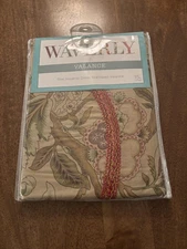 Waverly Imperial Dress Scalloped Window Valance 50x15 Antique Floral Beige 6499