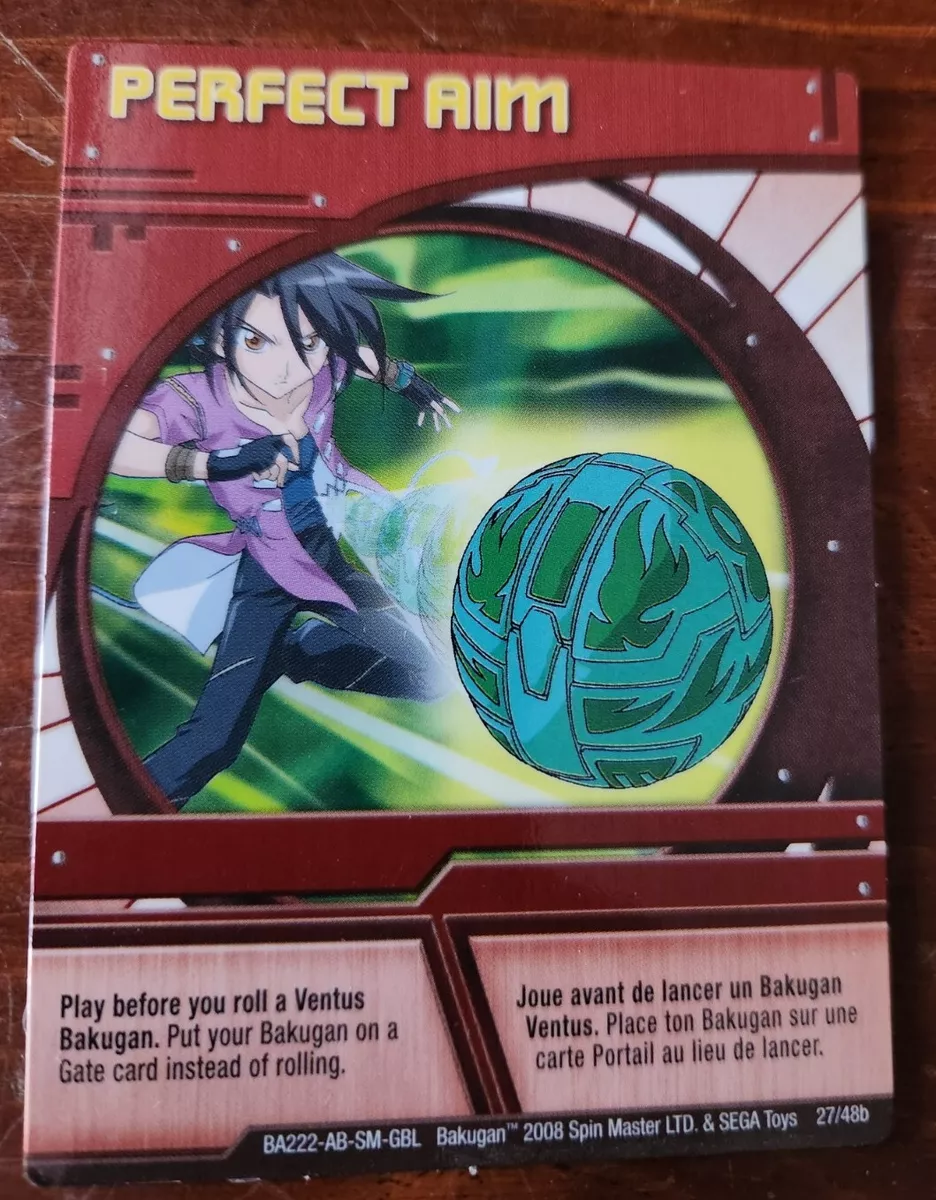 Bakugan Battle Brawlers Red Ability Card Perfect Aim BA222-AB-SM-GBL 27/48b