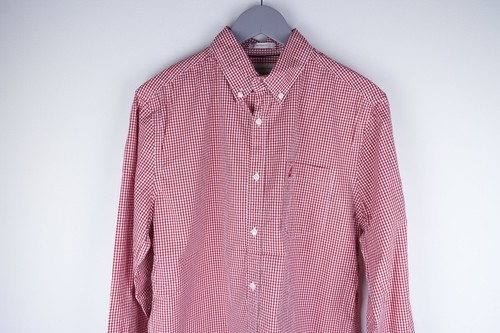 Peak Performance Men Casual Shirt Red Check Cotton size M - Picture 2 of 6