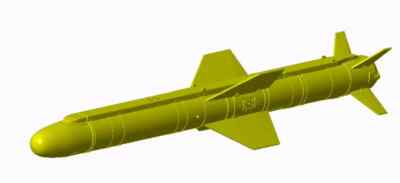 3D Printed 1/72 Russian KH-38MK radar-guided missile Unpainted Model 2pcs--