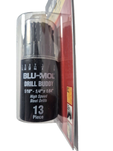 Blu-Mol Black Oxide Drill Bit Set, Plastic dial case, 13-Piece New - Picture 2 of 4