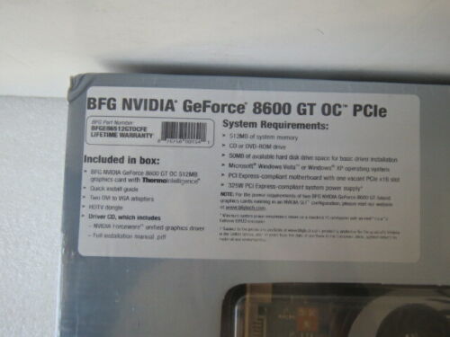 BFG Tech BFGE86512GTOCFE GeForce 8600 GT 512MB 128-Bit GDDR3 PCI Express - Picture 6 of 7