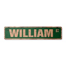 WILLIAM Vintage Street Sign Childrens Name Room Metal Sign