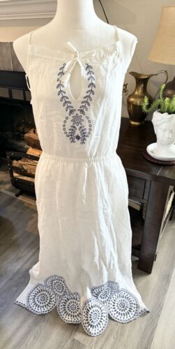 NWOT J.Crew Gorgeous Linen Dress With Eyelet Detail - Picture 4 of 4
