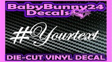 Autocollant décalcomanie vinyle script personnalisé instagram voiture ordinateur portable texte personnalisé