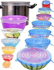 Silicone Stretch Lids 14 Pc 2Pcs XXL Size up to 9.8'' Diameter,7 Different Sizes