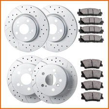 Fit 2007 2008 2009 2010 2011 Toyota Camry Front & Rear Brake Rotors Brake Pads