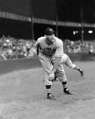 Albert J Milnar of the Cleveland Indians in 1938 Baseball Old Photo