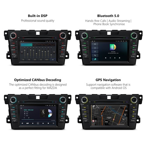 4G Android 14 8-Core Car Play Stereo GPS DVD Player Radio 4+64GB For Mazda CX-7 - Picture 11 of 13