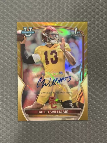 2022 Bowman U Chrome GOLD Auto Caleb Williams /50 Rookie RC 1st Bowman #50 Bears