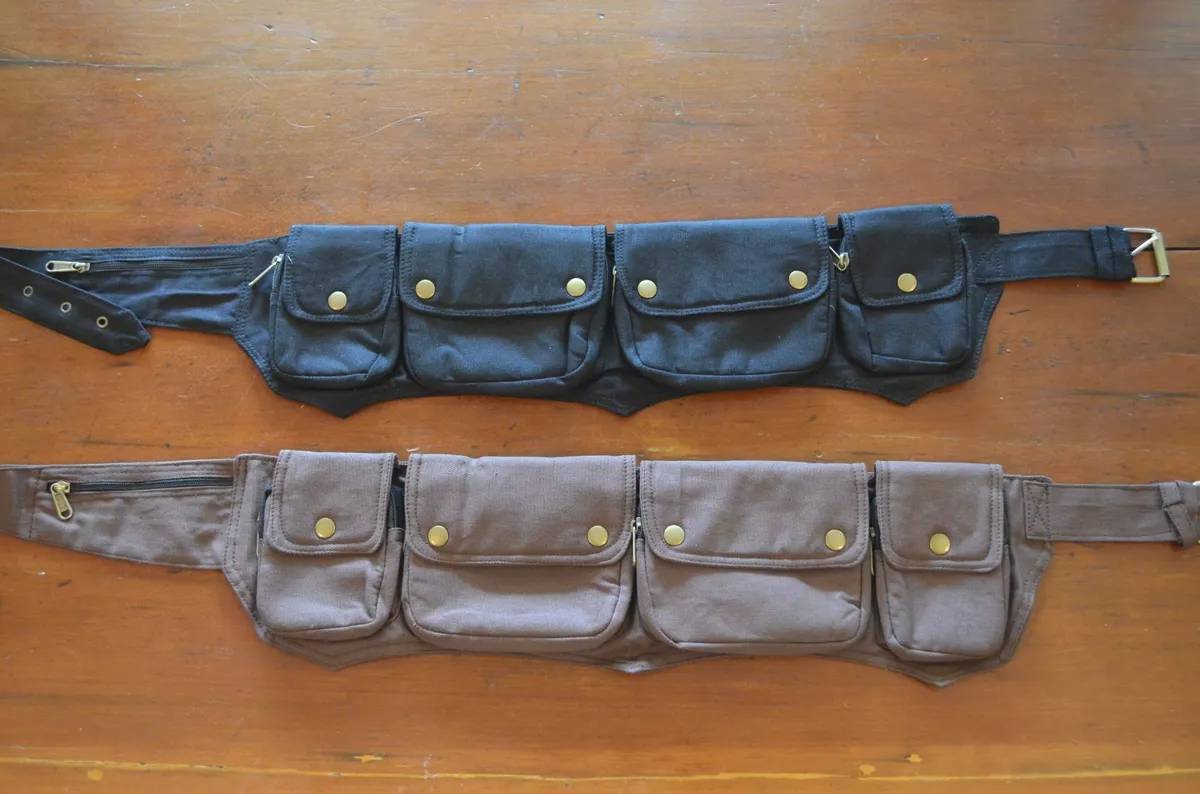 Leather Utility Hip Belt,High Quality Handmade Pocket Belt Hip Bag,Festival  Belt